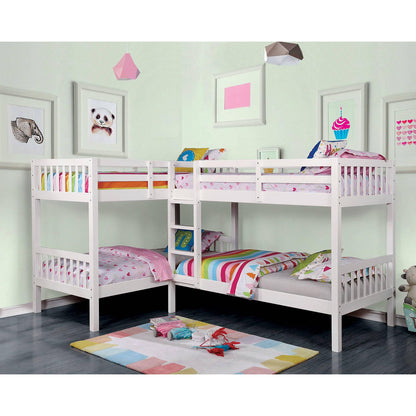  Furniture of America Kids Beds Bunk Bed CM-BK904WH-BED IMAGE 3