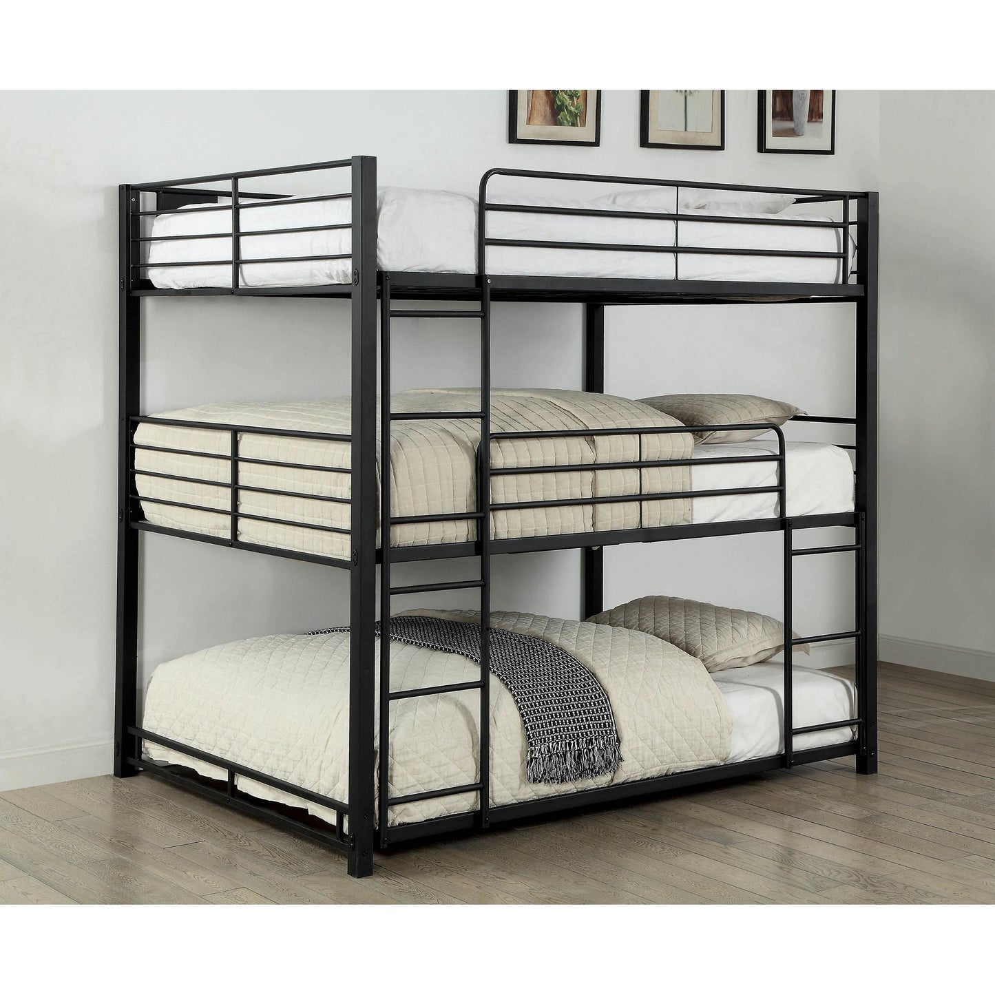  Furniture of America Olga CM-BK917F Full Triple Decker Bed IMAGE 1