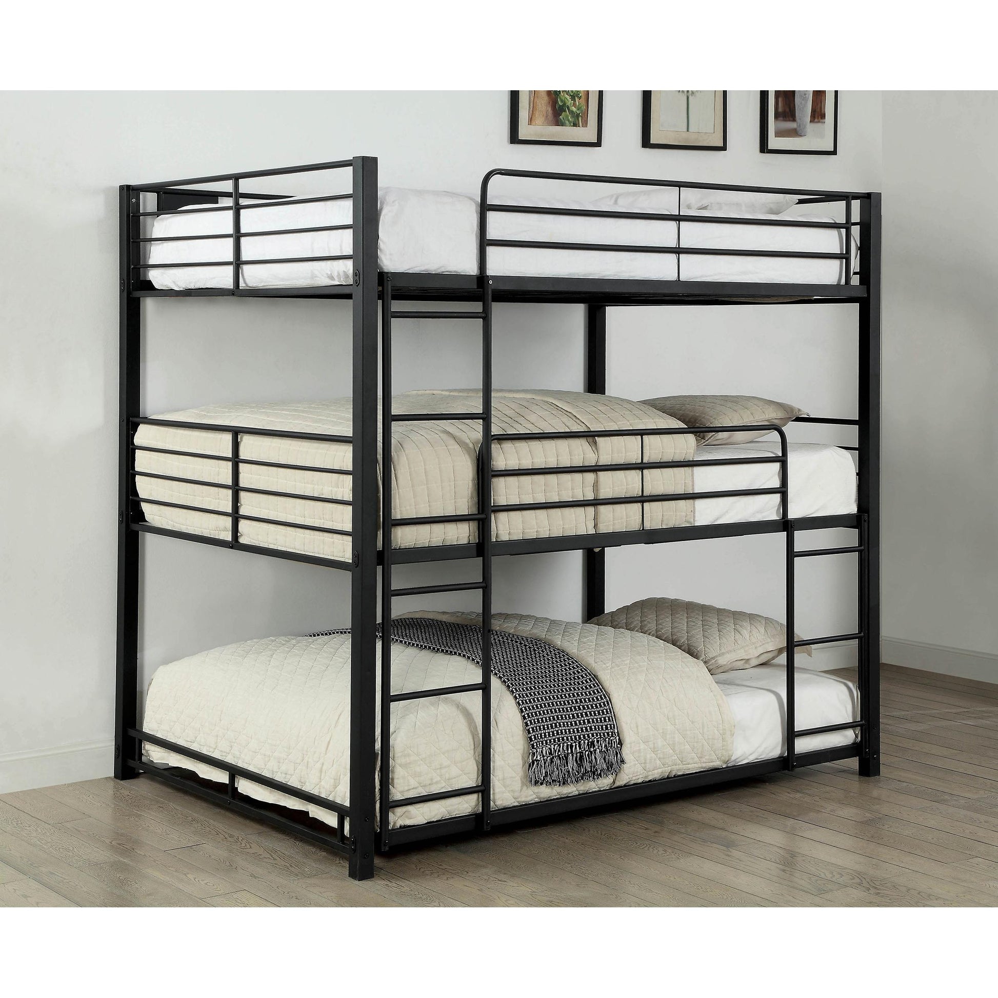  Furniture of America Olga CM-BK917F Full Triple Decker Bed IMAGE 1