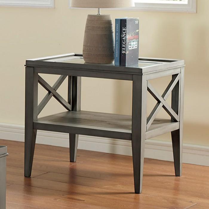  Furniture of America Izar End Table CM4355GY-E IMAGE 1