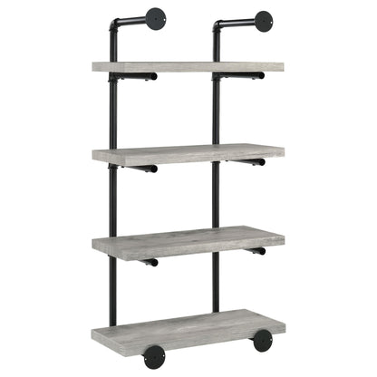 Coaster Furniture Elmcrest 804416 24-inch 4-shelf Wall Bookshelf - Grey Driftwood IMAGE 5