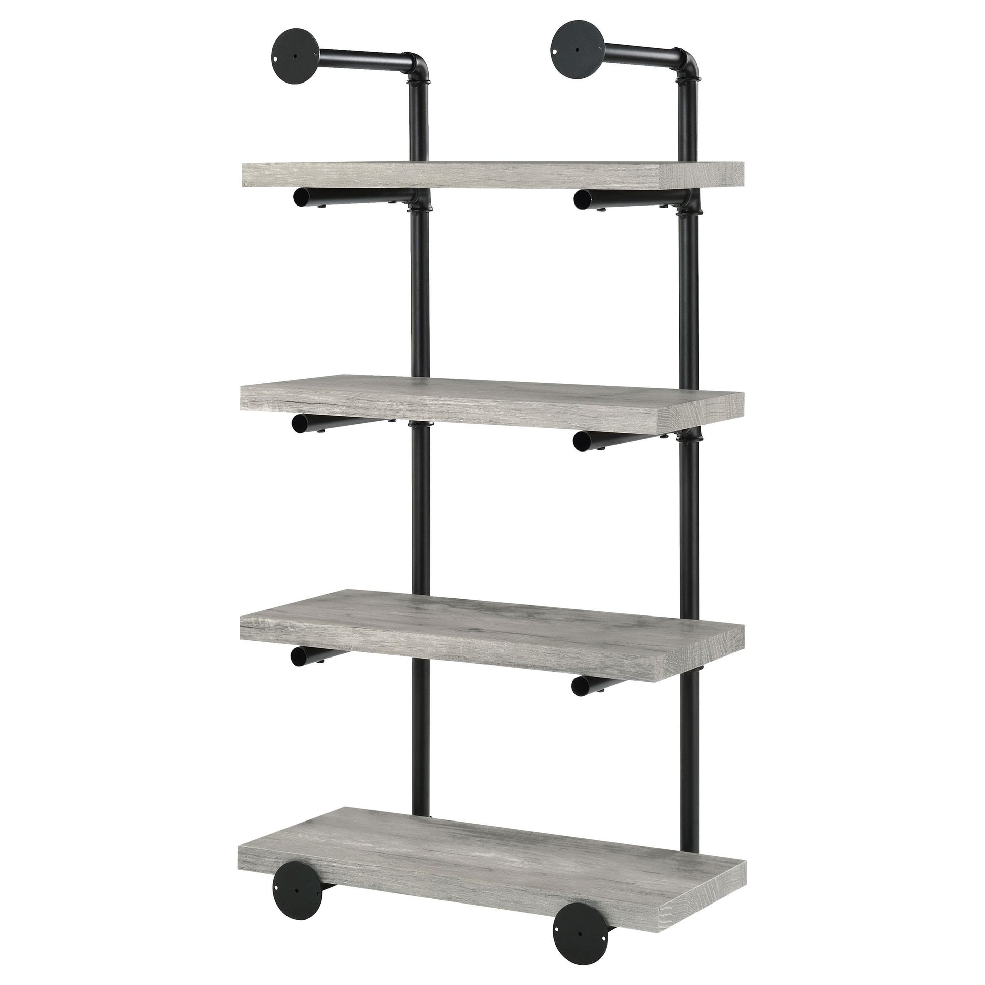 Coaster Furniture Elmcrest 804416 24-inch 4-shelf Wall Bookshelf - Grey Driftwood IMAGE 7