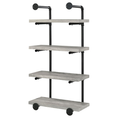 Coaster Furniture Elmcrest 804416 24-inch 4-shelf Wall Bookshelf - Grey Driftwood IMAGE 7