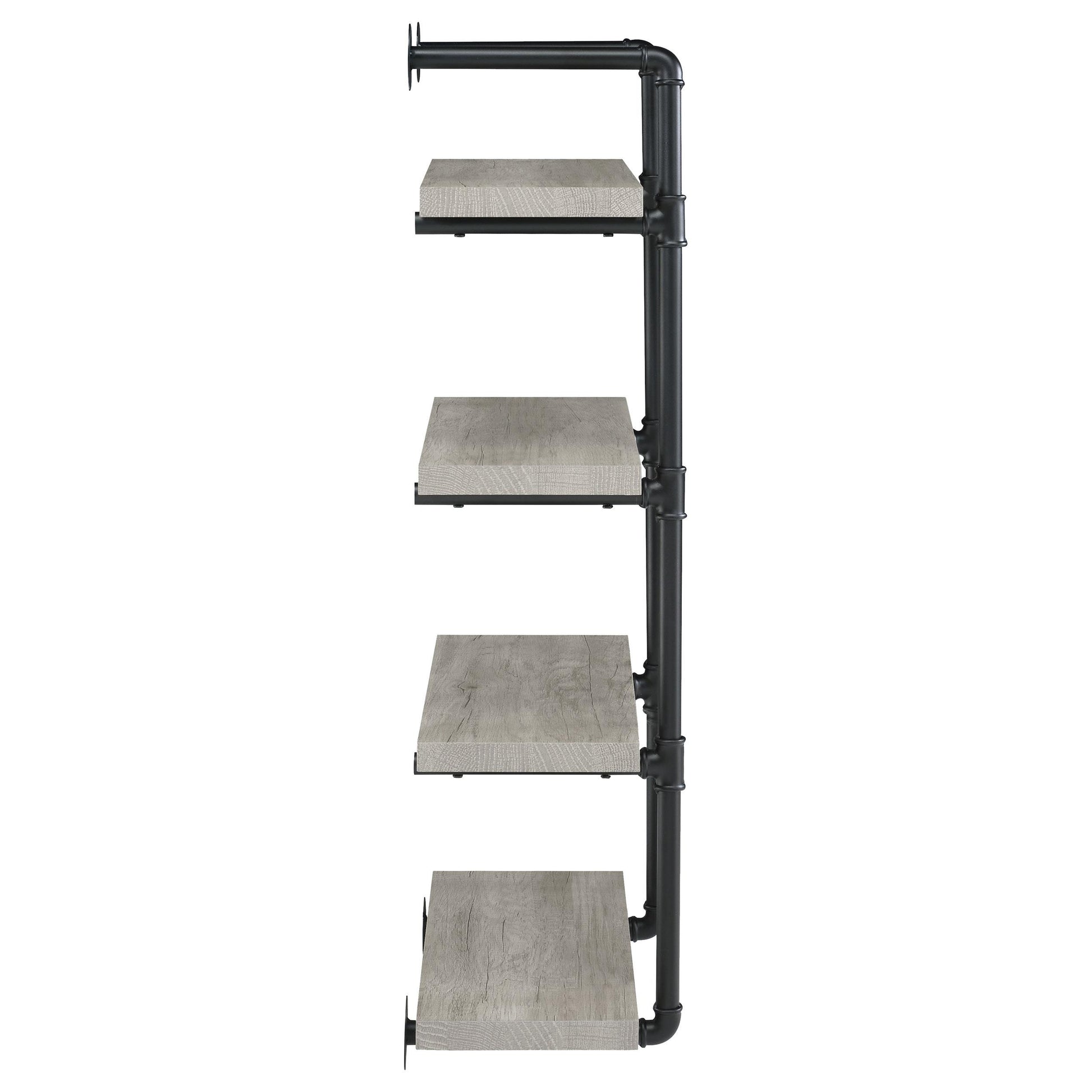 Coaster Furniture Elmcrest 804416 24-inch 4-shelf Wall Bookshelf - Grey Driftwood IMAGE 8