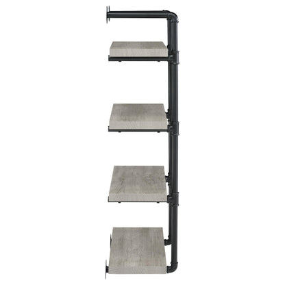 Coaster Furniture Elmcrest 804416 24-inch 4-shelf Wall Bookshelf - Grey Driftwood IMAGE 8