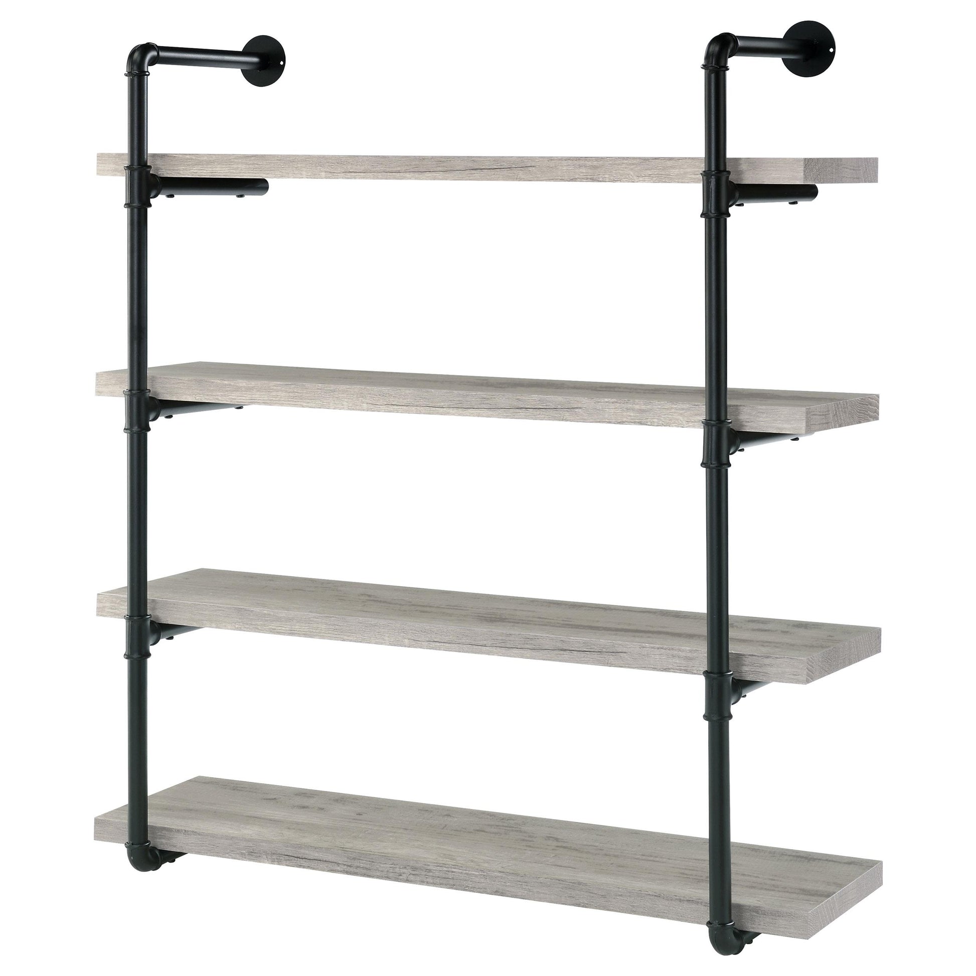 Coaster Furniture Elmcrest 804427 39-inch 4-shelf Wall Bookshelf - Grey Driftwood IMAGE 3