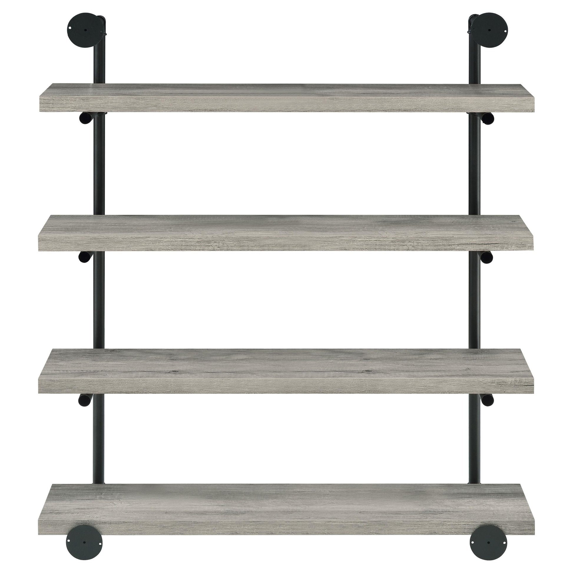 Coaster Furniture Elmcrest 804427 39-inch 4-shelf Wall Bookshelf - Grey Driftwood IMAGE 6