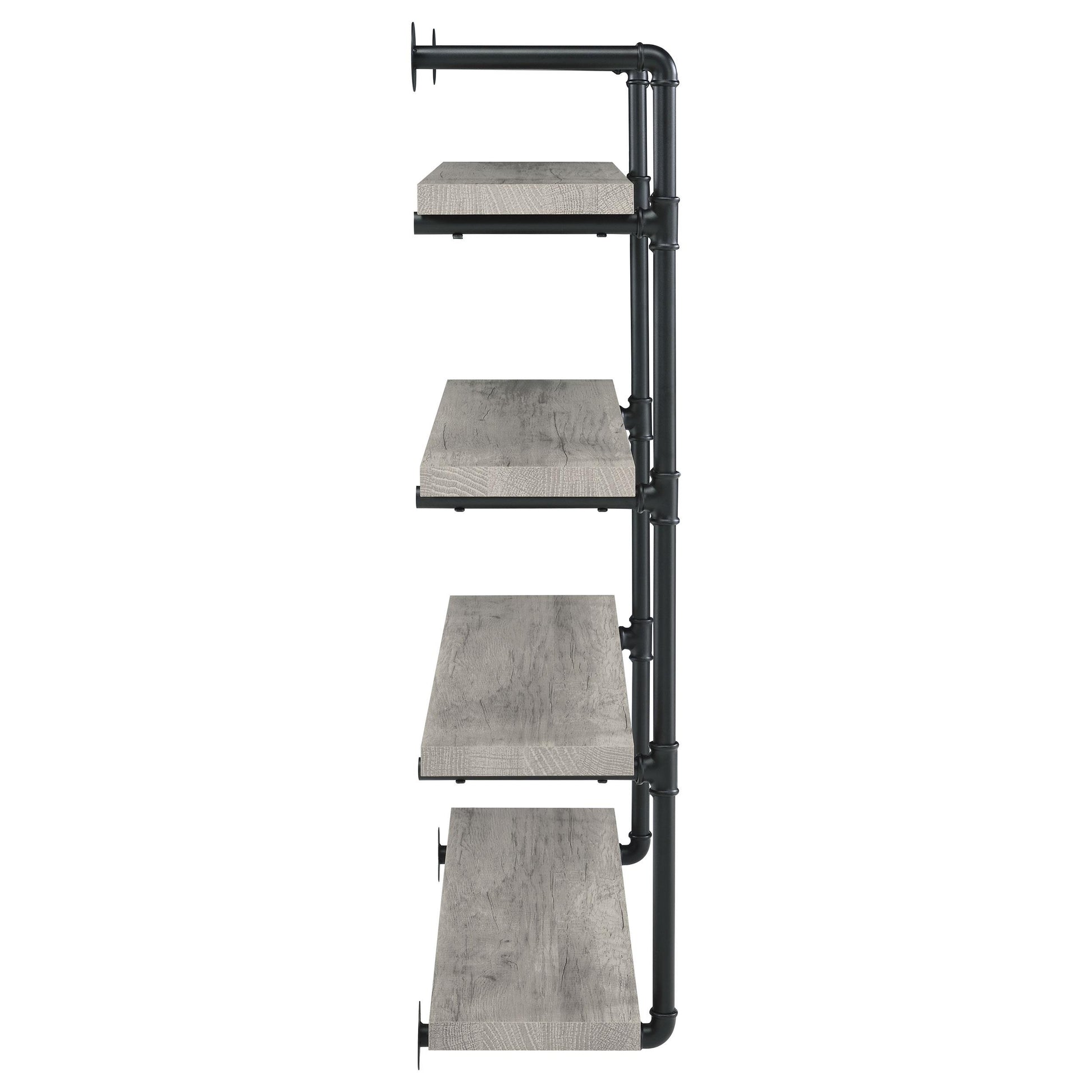 Coaster Furniture Elmcrest 804427 39-inch 4-shelf Wall Bookshelf - Grey Driftwood IMAGE 8