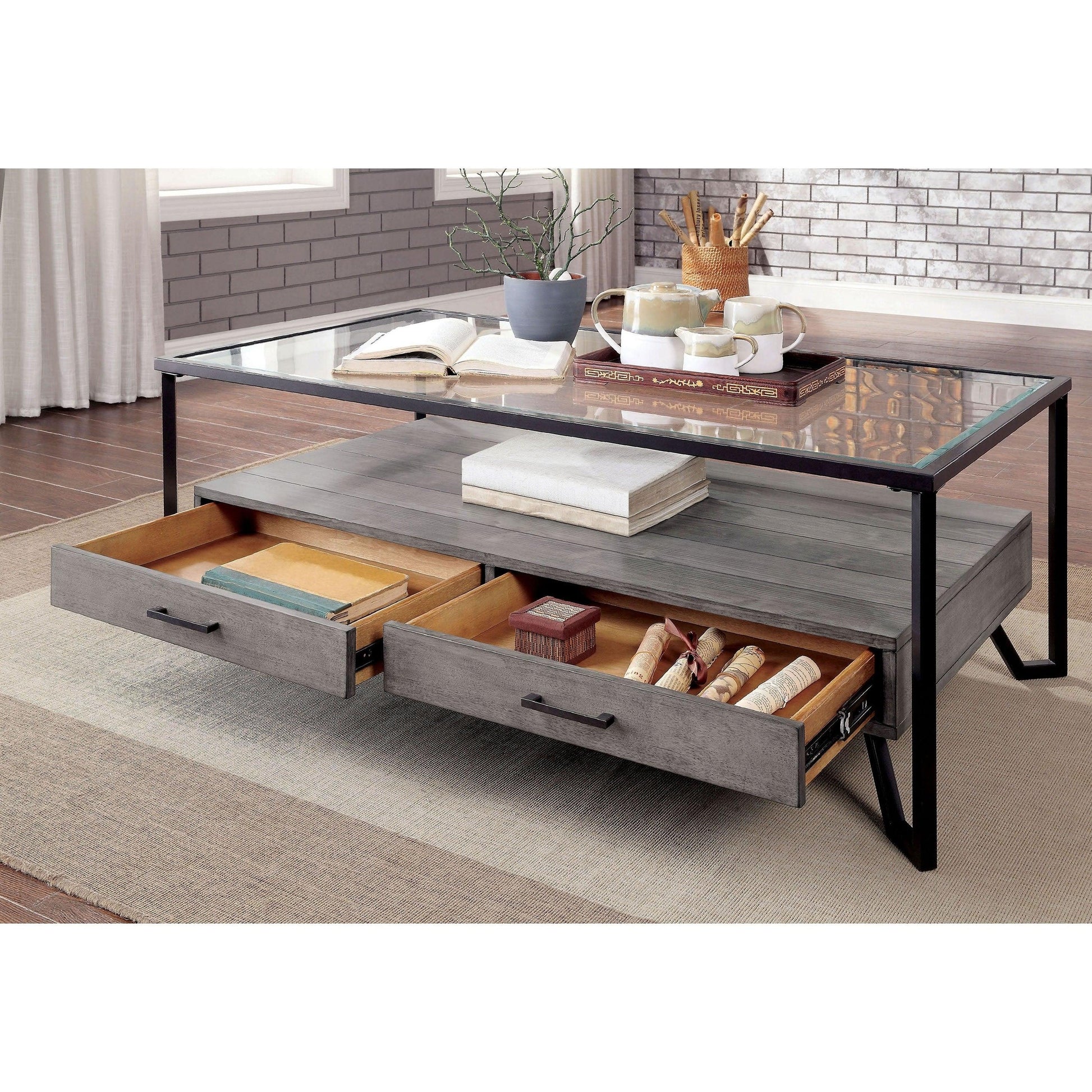  Furniture of America Ponderay Coffee Table CM4348C IMAGE 3