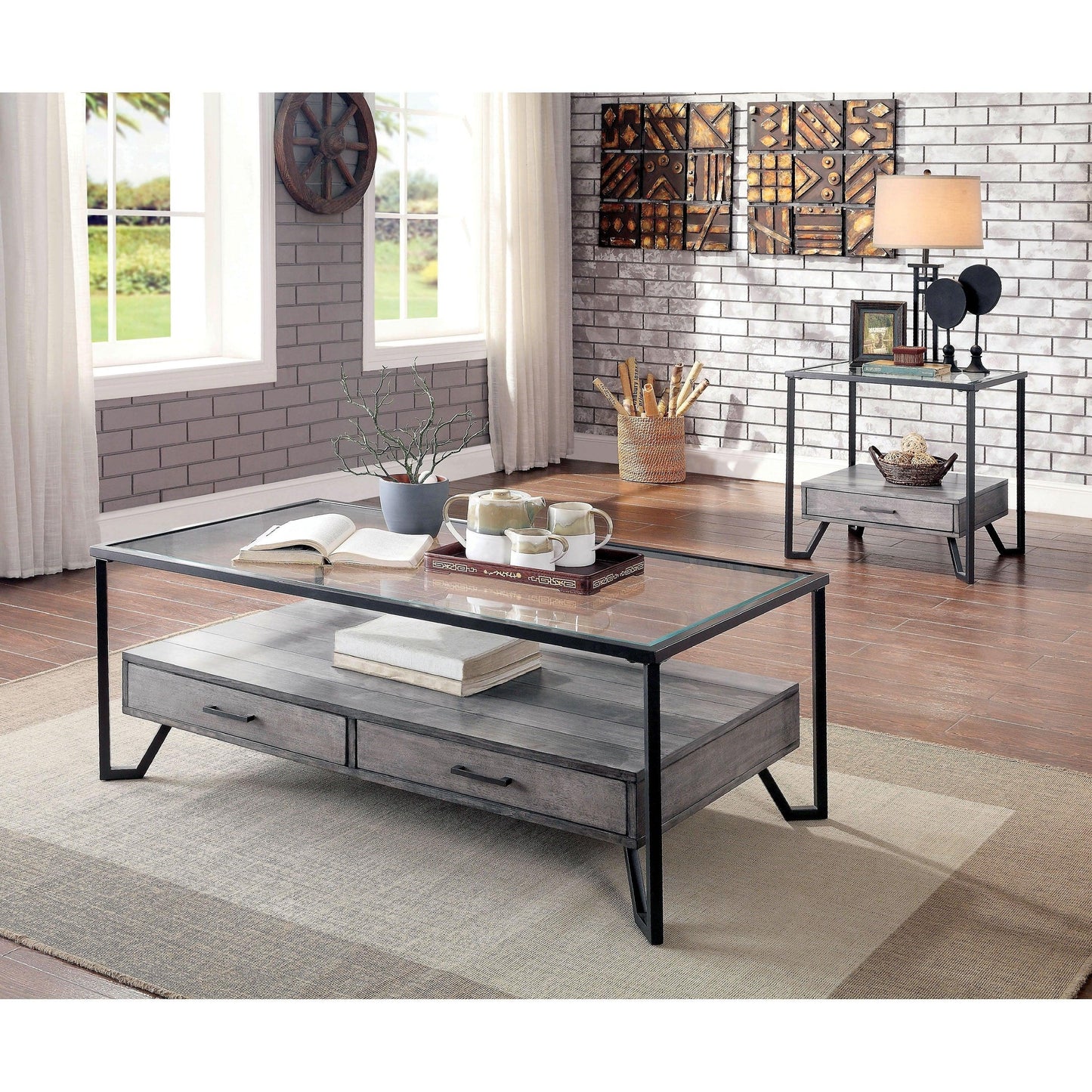  Furniture of America Ponderay End Table CM4348E IMAGE 3