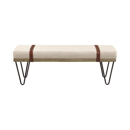 Coaster Furniture Austin 910258 Fabric Upholstered Accent Bench - Beige IMAGE 2