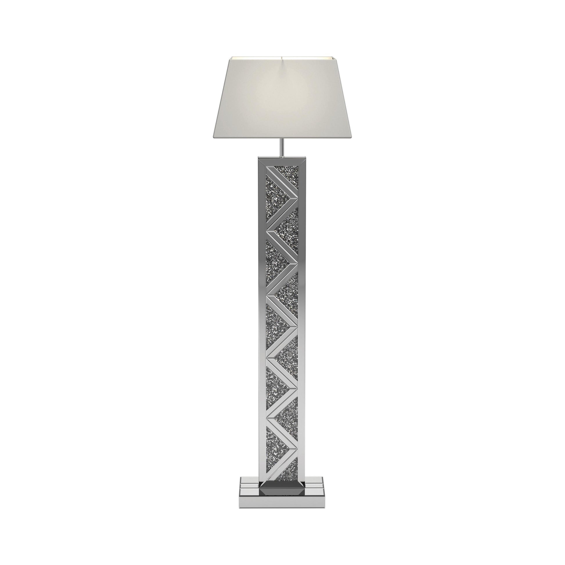 Coaster Furniture Carmen 920140 65-inch Empire Mirrored Acrylic Floor Lamp - Silver IMAGE 2