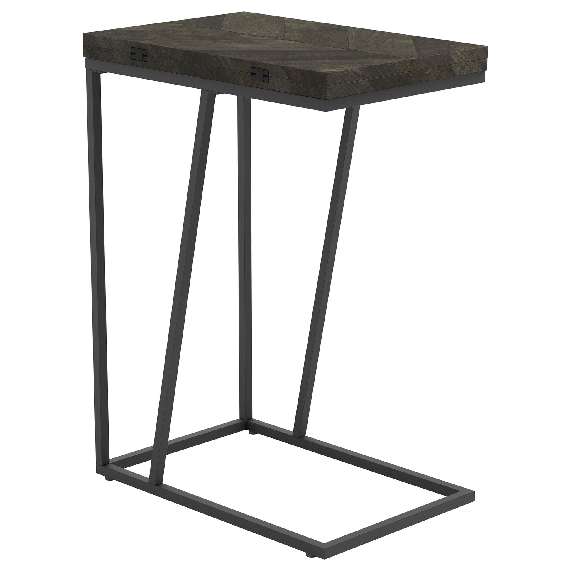 Coaster Furniture Carly 931156 Expandable Engineered Wood C-Shaped Side Table - Grey IMAGE 1