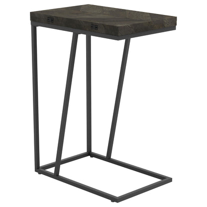Coaster Furniture Carly 931156 Expandable Engineered Wood C-Shaped Side Table - Grey IMAGE 1