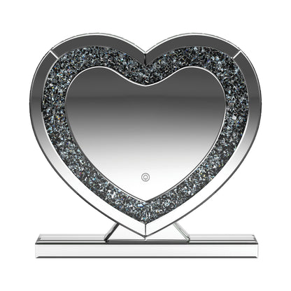 Coaster Furniture Euston 961528 Heart Shaped Vanity Mirror - Silver IMAGE 3