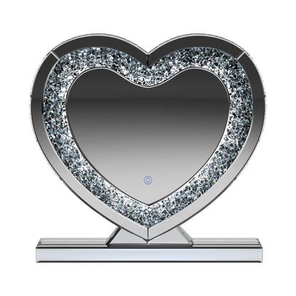 Coaster Furniture Euston 961528 Heart Shaped Vanity Mirror - Silver IMAGE 4