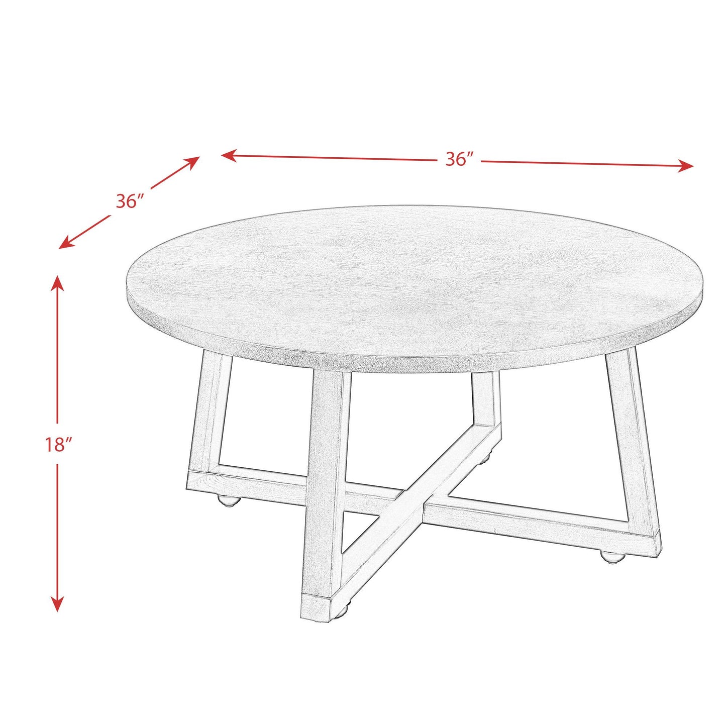  Elements International Industrial 3PC Occasional Table Set IMAGE 11