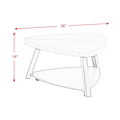 Elements International Trinity CTN100CT White Marble Top Coffee Table IMAGE 10