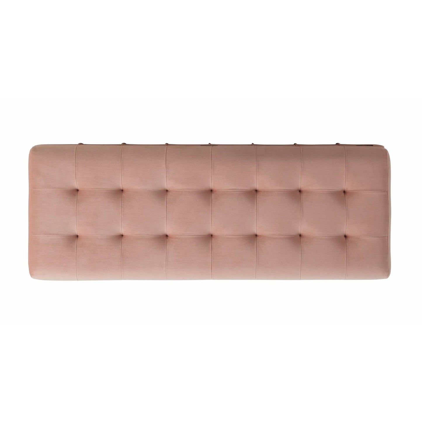  Elements International Crosby Tufted Storage Ottoman - Blush IMAGE 7