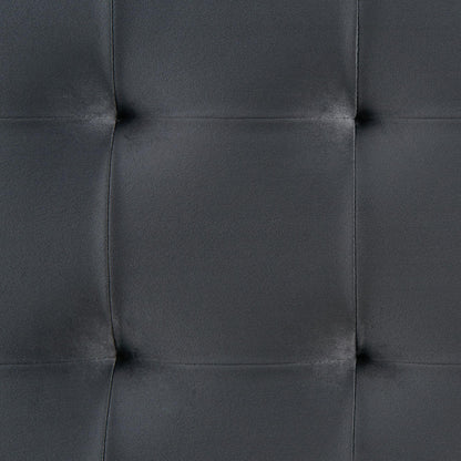 Elements International Crosby Tufted Storage Ottoman - Gun Metal IMAGE 12