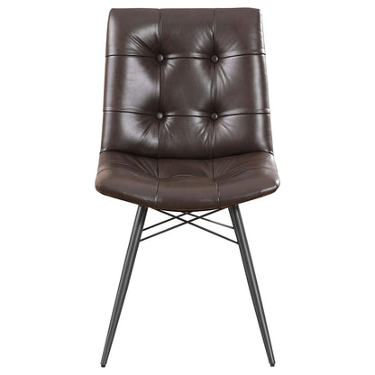 Coaster Furniture Aiken 107853 Upholstered Dining Side Chair - Brown IMAGE 2