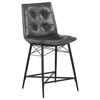 Coaster Furniture Aiken 107859 Upholstered Tufted Counter Chair - Charcoal IMAGE 1