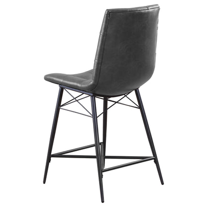 Coaster Furniture Aiken 107859 Upholstered Tufted Counter Chair - Charcoal IMAGE 5