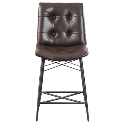 Coaster Furniture Aiken 107860 Upholstered Tufted Counter Chair - Brown IMAGE 2
