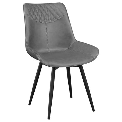  Coaster Furniture Brassie 110272 Upholstered Swivel Dining Side Chair - Grey IMAGE 1
