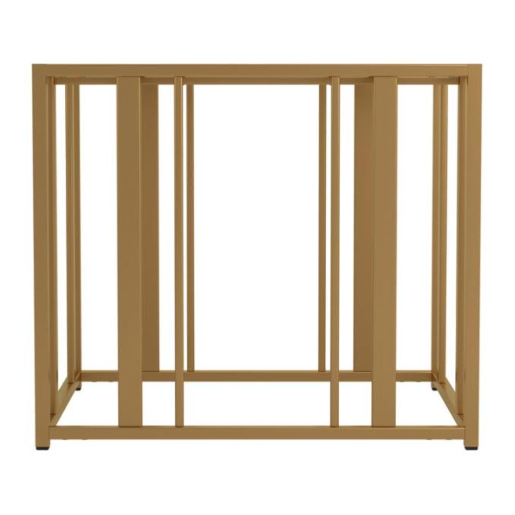 Coaster Furniture Adri 723607 Rectangular Glass Top Side End Table - Matte Brass IMAGE 3