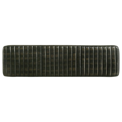 Coaster Furniture Misty 110653 Leather Upholstered Dining Bench - Antique Espresso IMAGE 5