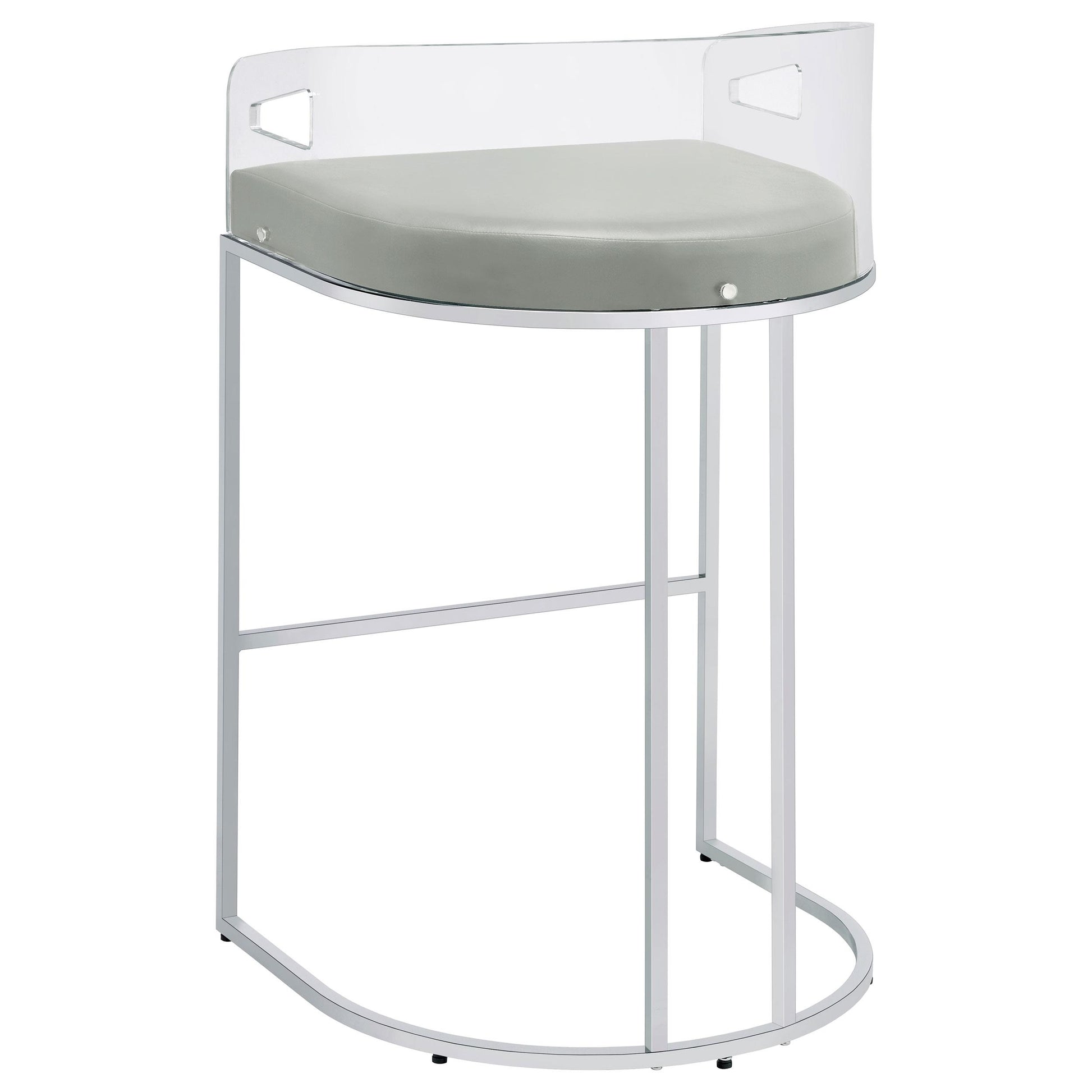 Coaster Furniture Thermosolis 183406 Clear Acrylic Bar Chair - Chrome IMAGE 5
