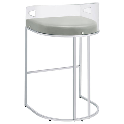 Coaster Furniture Thermosolis 183406 Clear Acrylic Bar Chair - Chrome IMAGE 5