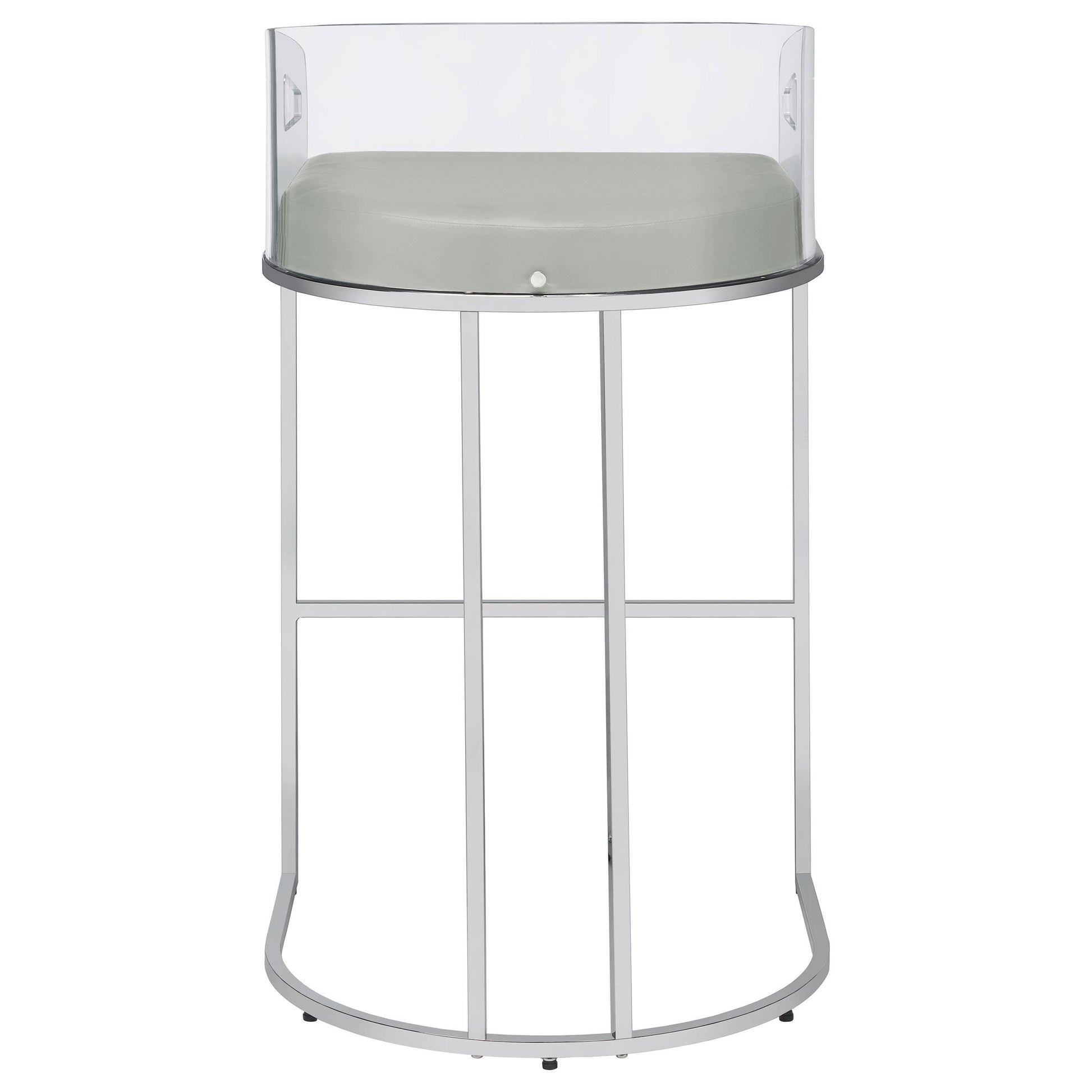 Coaster Furniture Thermosolis 183406 Clear Acrylic Bar Chair - Chrome IMAGE 6