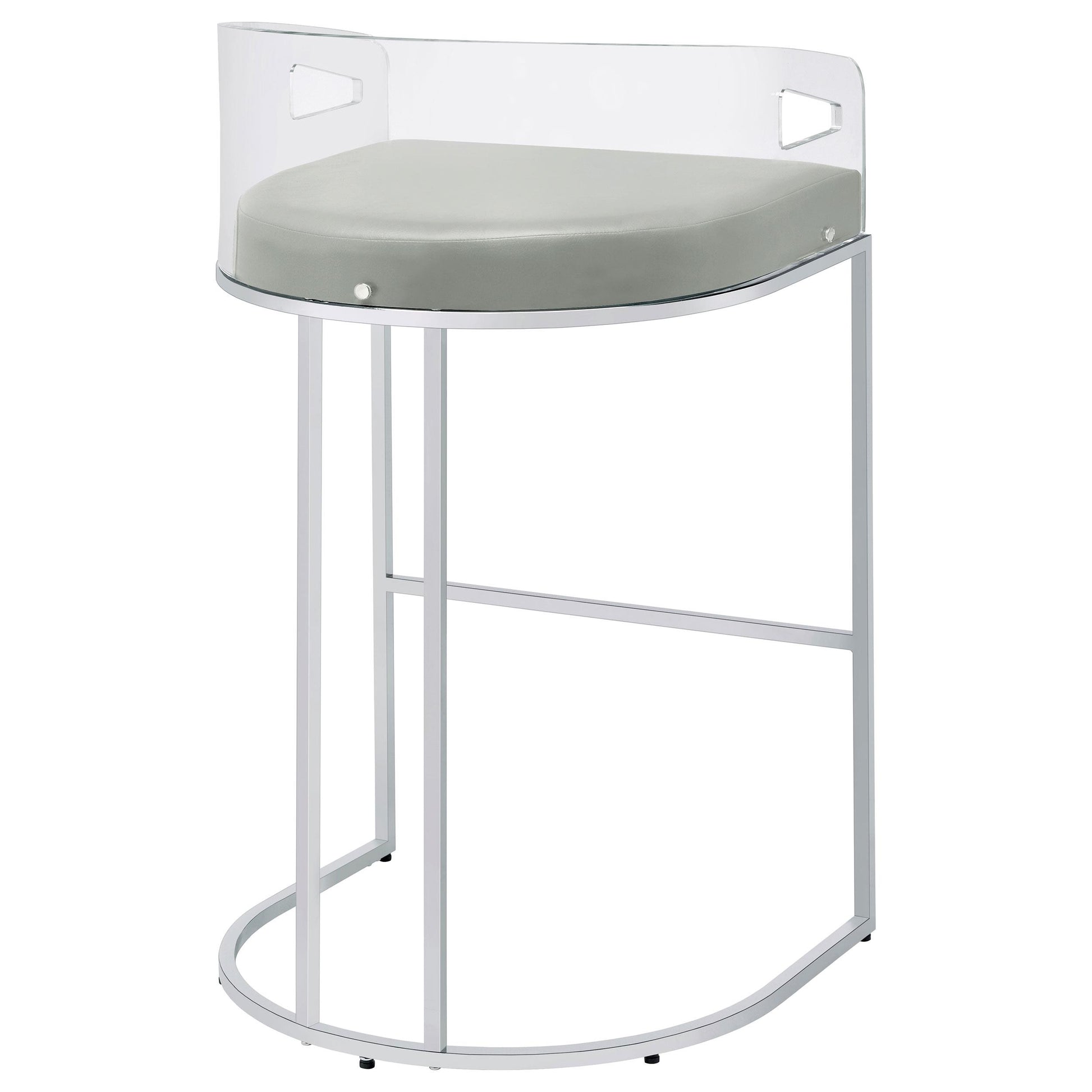 Coaster Furniture Thermosolis 183406 Clear Acrylic Bar Chair - Chrome IMAGE 7