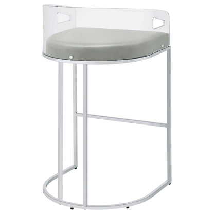 Coaster Furniture Thermosolis 183406 Clear Acrylic Bar Chair - Chrome IMAGE 7