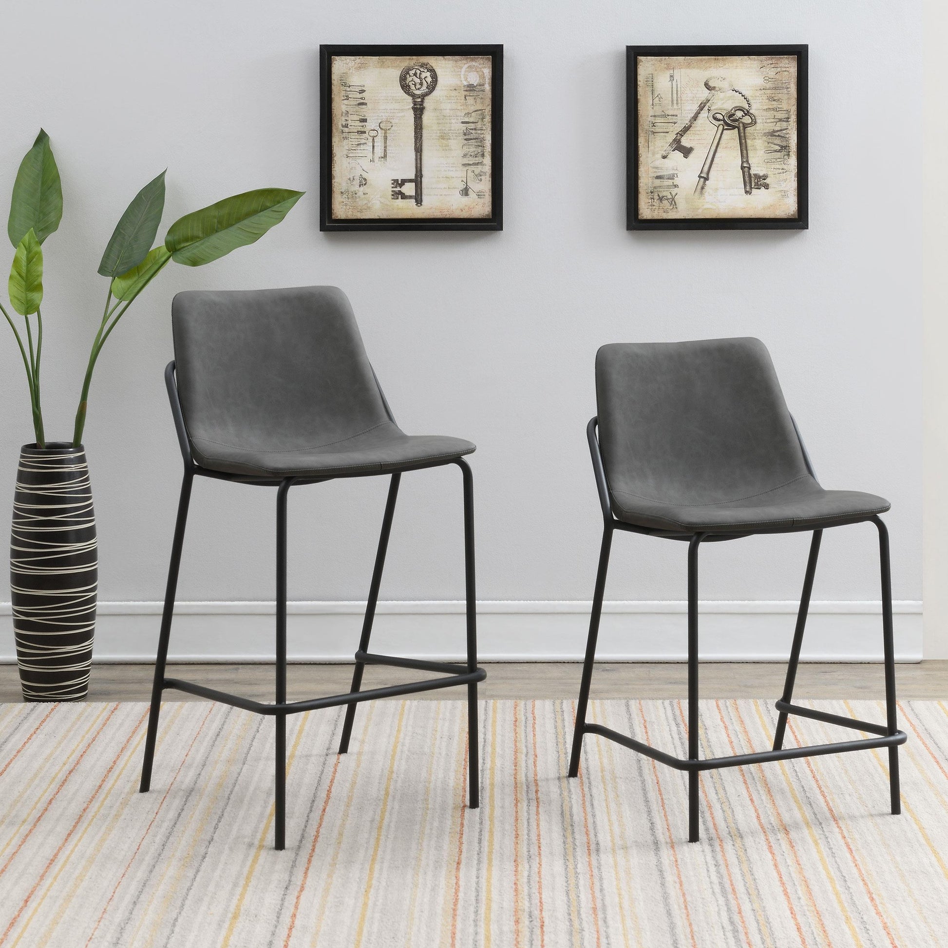 Coaster Furniture Earnest 183452 Upholstered Counter Chair - Grey IMAGE 10
