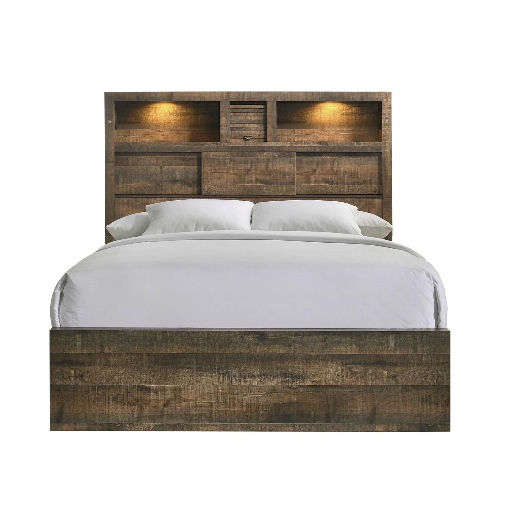  Elements International Bailey BY520FB Full Bookcase Bed with Bluetooth IMAGE 2