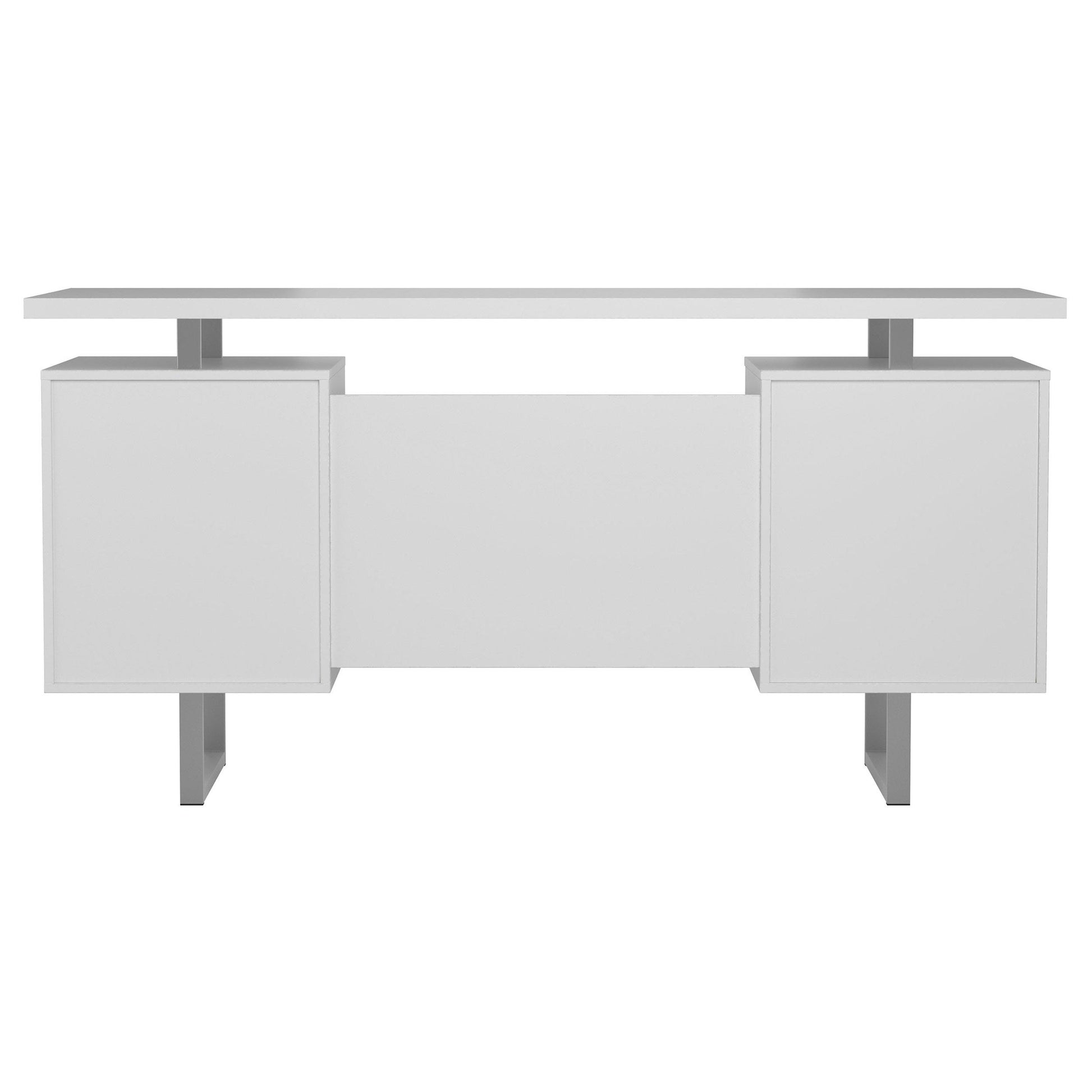 Coaster Furniture Lawtey 803521 60-inch 2-Drawer Computer Desk - White High Gloss IMAGE 8