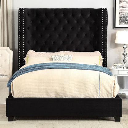  Furniture of America Mirabelle Queen Upholstered Panel Bed CM7679BK-Q-VN IMAGE 1