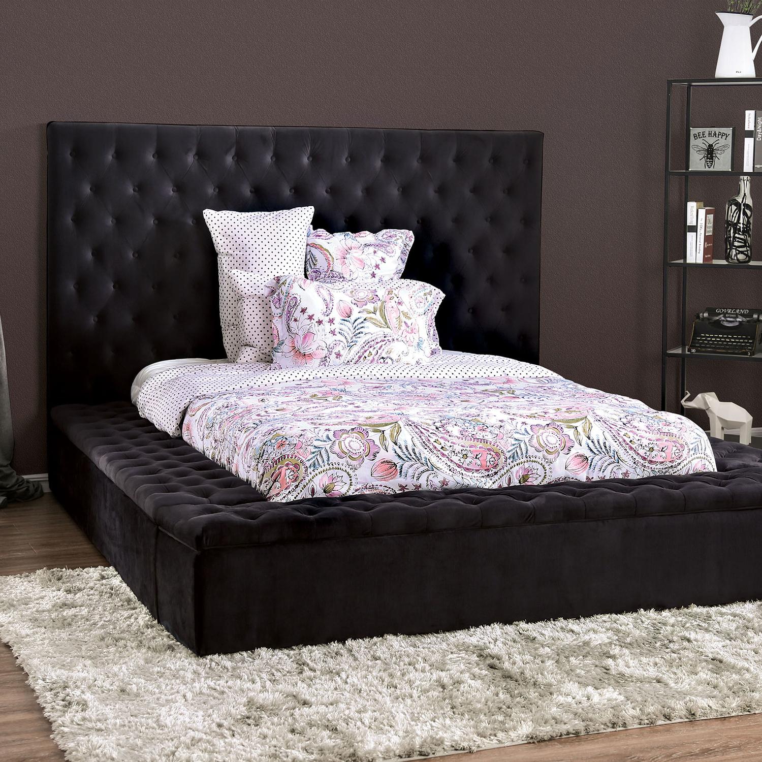  Furniture of America Davida California King Upholstered Platform Bed with Storage CM7897BK-CK-BED IMAGE 1