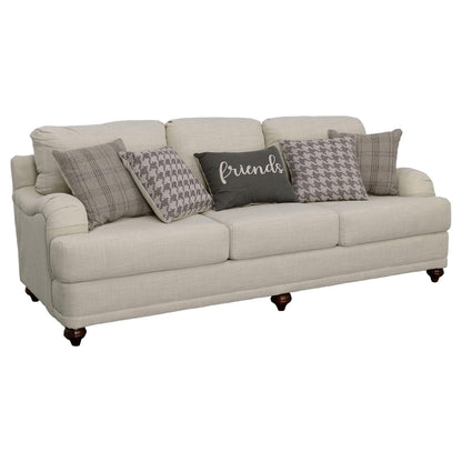 Coaster Furniture Glenn 511094 Upholstered English Arm Sofa - Light Grey and Grey IMAGE 2