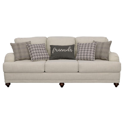 Coaster Furniture Glenn 511094 Upholstered English Arm Sofa - Light Grey and Grey IMAGE 3