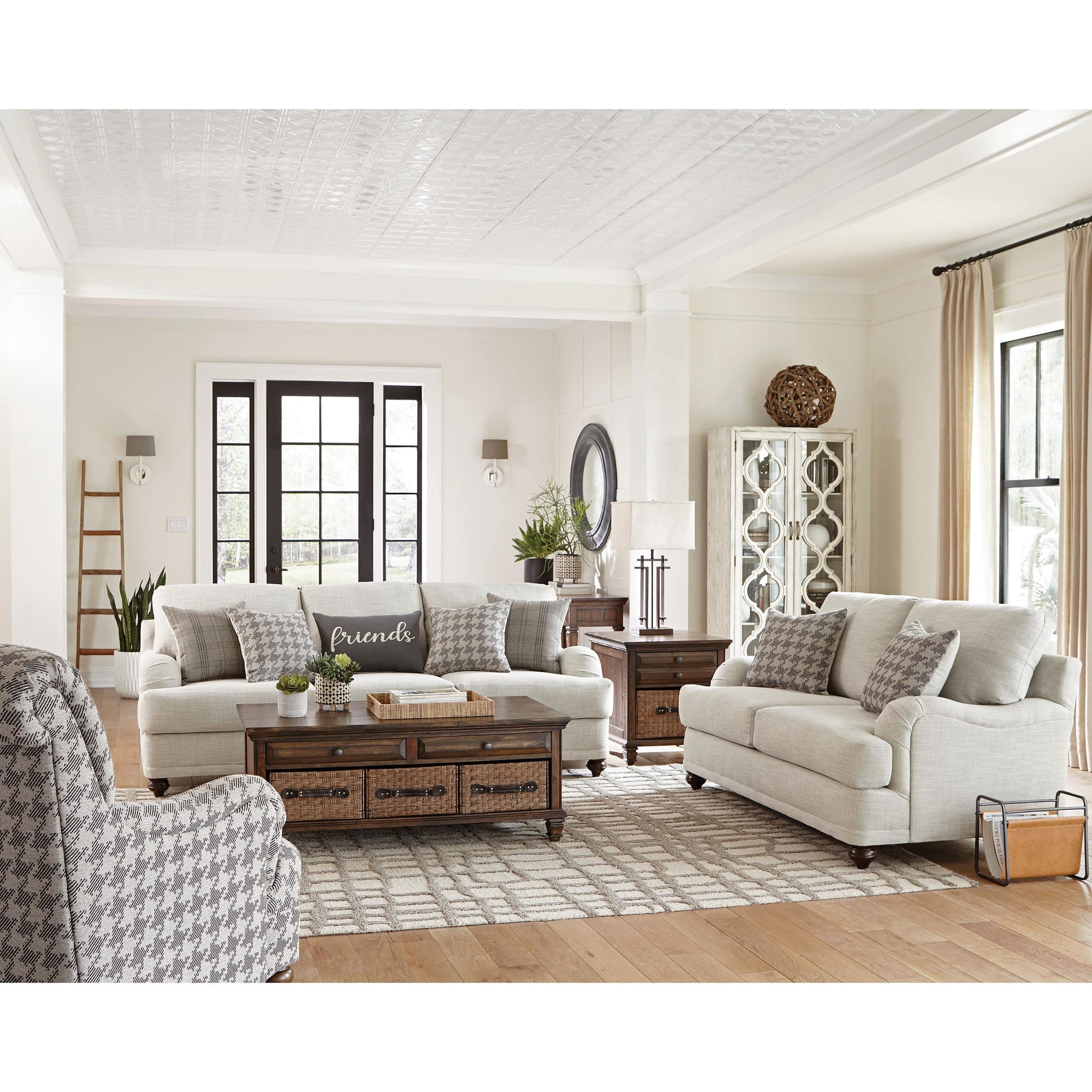 Coaster Furniture Glenn 511094 Upholstered English Arm Sofa - Light Grey and Grey IMAGE 7