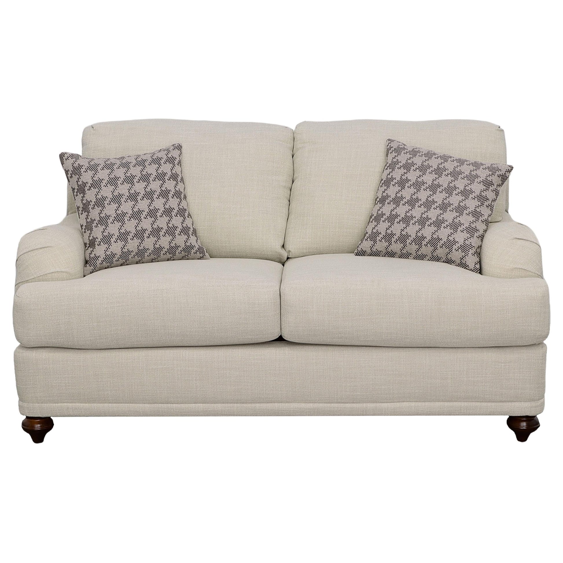 Coaster Furniture Glenn 511095 Upholstered English Arm Loveseat - Light Grey and Grey IMAGE 3