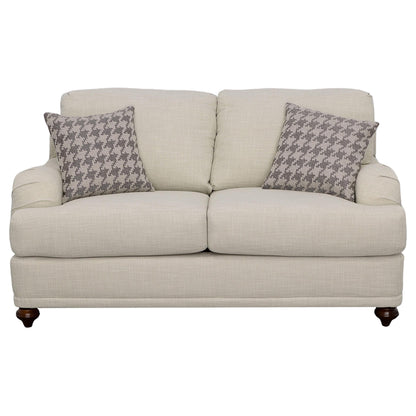 Coaster Furniture Glenn 511095 Upholstered English Arm Loveseat - Light Grey and Grey IMAGE 3