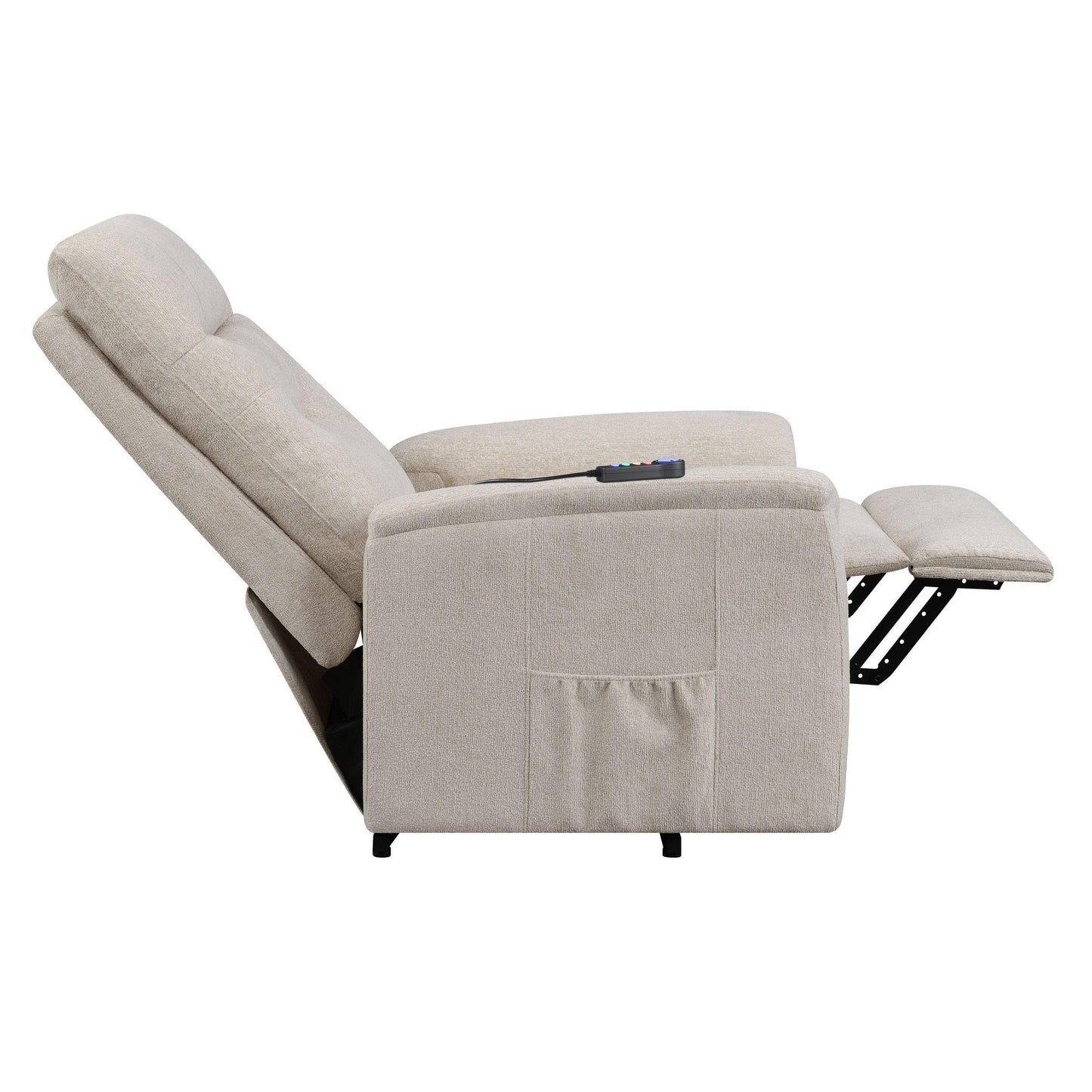 Coaster Furniture Henrietta 609405P Upholstered Power Lift Massage Chair - Beige IMAGE 8