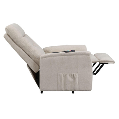 Coaster Furniture Henrietta 609405P Upholstered Power Lift Massage Chair - Beige IMAGE 8