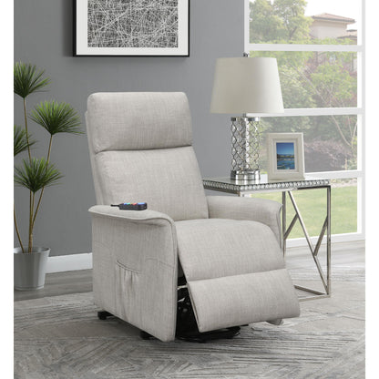 Coaster Furniture Herrera 609407P Upholstered Power Lift Massage Chair - Beige IMAGE 12