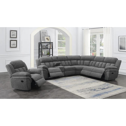  Coaster Furniture Bahrain 609543 Upholstered Glider Recliner - Charcoal IMAGE 12